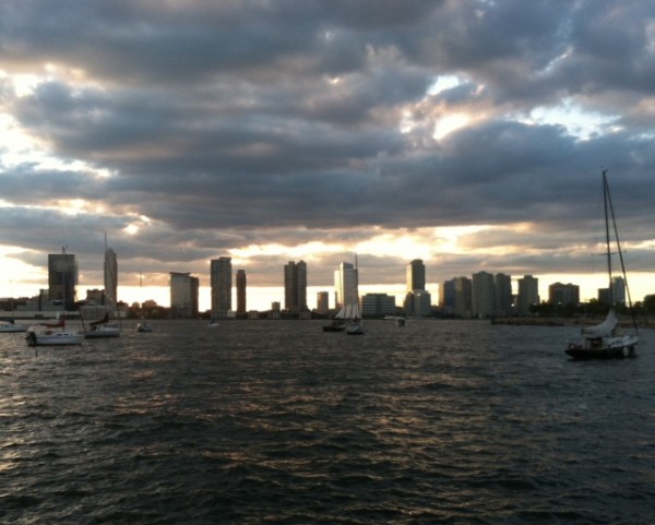 sunset over Pier 26