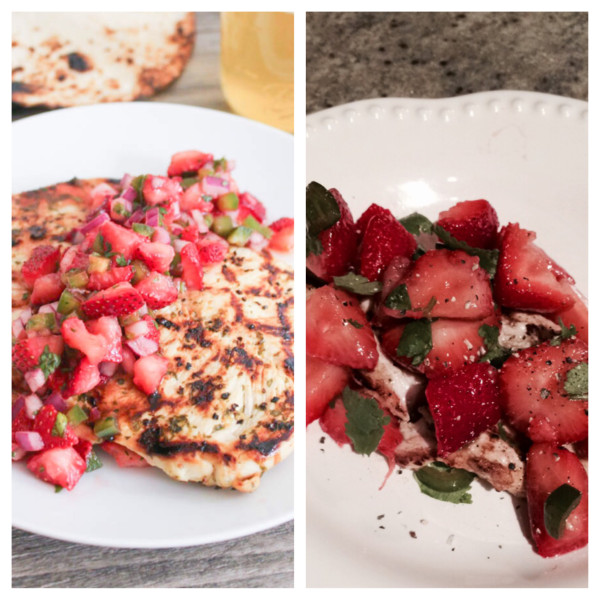 cilantro-lime chicken with strawberry-jalapeno salsa